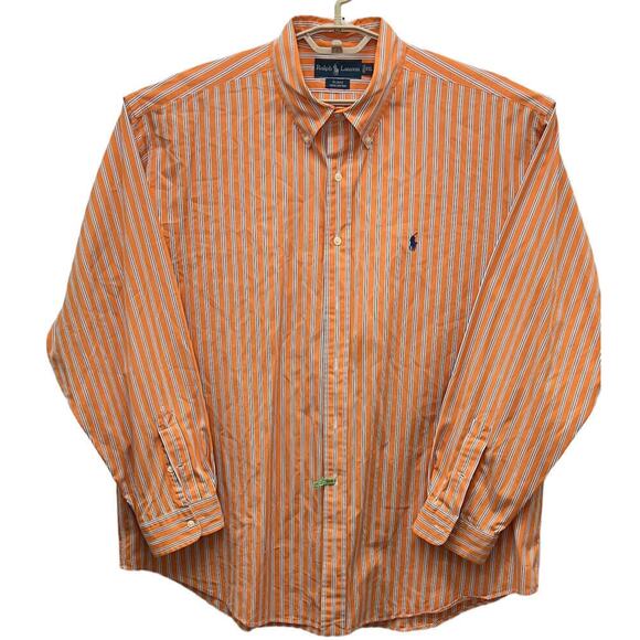 Ralph Lauren Blake Mens Dress Shirt Size XXL Long Sleeve Button Down blue Pony - Picture 1 of 8